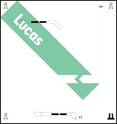 LUCAS LUC7155 - Комплект проводів запалювання autozip.com.ua