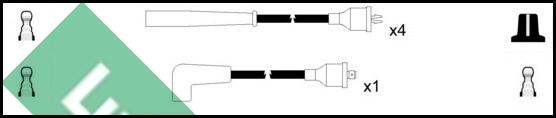 LUCAS LUC7151 - Комплект проводів запалювання autozip.com.ua