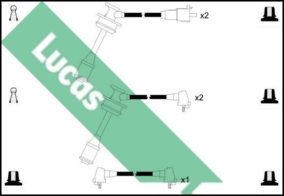 LUCAS LUC7219 - Комплект проводів запалювання autozip.com.ua
