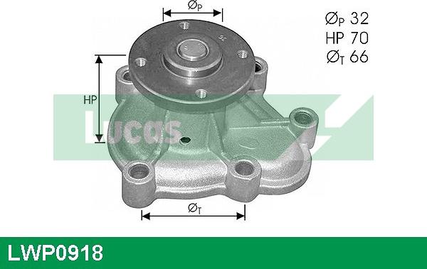 LUCAS LWP0918 - Водяний насос autozip.com.ua