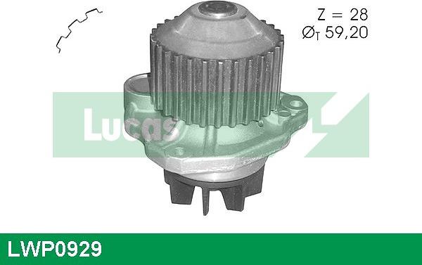 LUCAS LWP0929 - Водяний насос autozip.com.ua