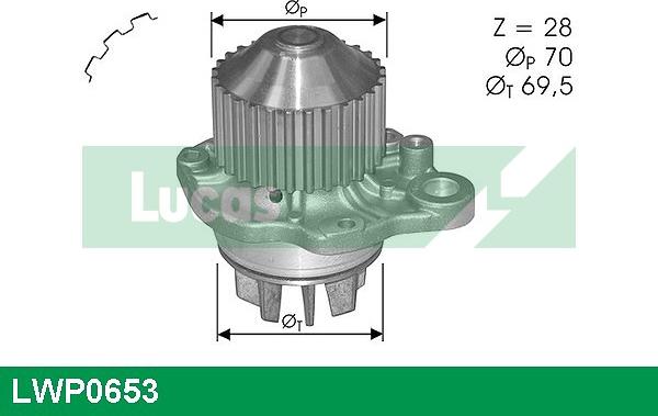 LUCAS LWP0653 - Водяний насос autozip.com.ua