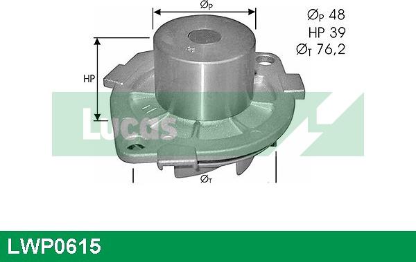 LUCAS LWP0615 - Водяний насос autozip.com.ua