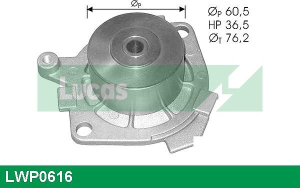 LUCAS LWP0616 - Водяний насос autozip.com.ua