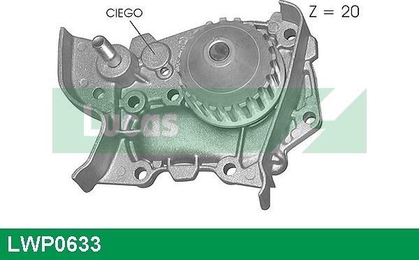 LUCAS LWP0633 - Водяний насос autozip.com.ua