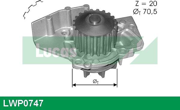 LUCAS LWP0747 - Водяний насос autozip.com.ua