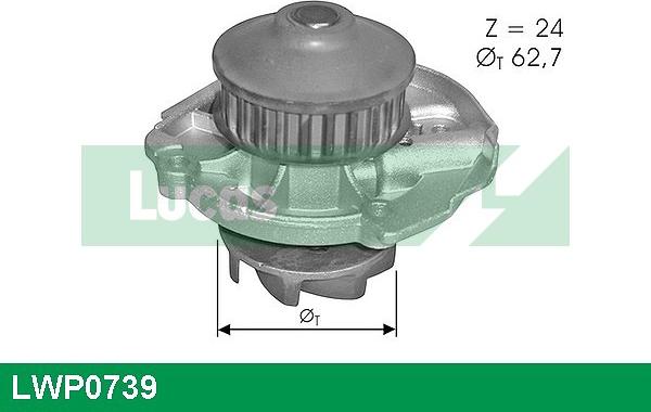 LUCAS LWP0739 - Водяний насос autozip.com.ua