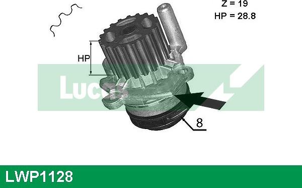 LUCAS LWP1128 - Водяний насос autozip.com.ua