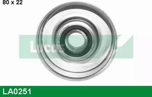 LUCAS LA0251 - Паразитний / провідний ролик, поліклиновий ремінь autozip.com.ua