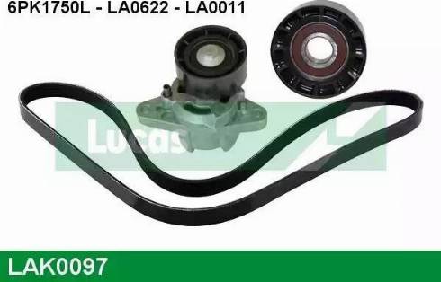 Lucas Engine Drive LAK0097 - Поликлиновий ремінний комплект autozip.com.ua