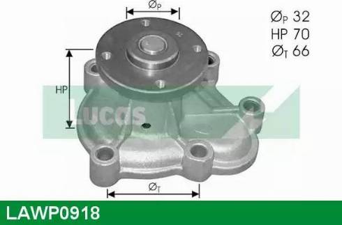 Lucas Engine Drive LAWP0918 - Водяний насос autozip.com.ua