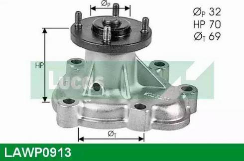 Lucas Engine Drive LAWP0913 - Водяний насос autozip.com.ua