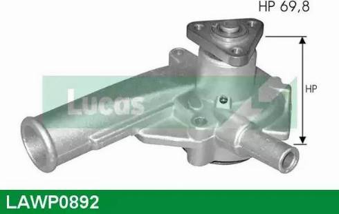 Lucas Engine Drive LAWP0892 - Водяний насос autozip.com.ua