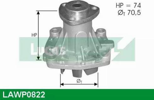 Lucas Engine Drive LAWP0822 - Водяний насос autozip.com.ua