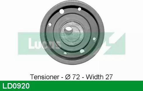 LUCAS LD0920 - Натяжний ролик, ремінь ГРМ autozip.com.ua