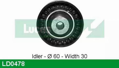 Lucas Engine Drive LD0478 - Натяжна ролик, ремінь ГРМ autozip.com.ua