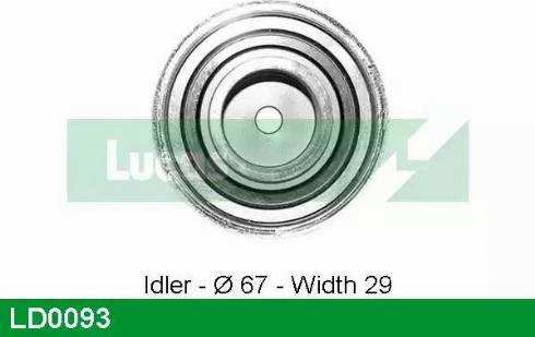 Lucas Engine Drive LD0093 - Натяжна ролик, ремінь ГРМ autozip.com.ua