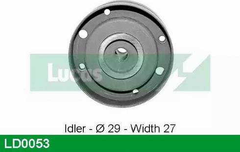 Lucas Engine Drive LD0053 - Натяжна ролик, ремінь ГРМ autozip.com.ua