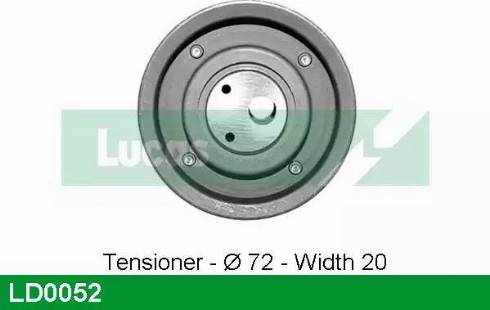 LUCAS LD0052 - Натяжний ролик, ремінь ГРМ autozip.com.ua