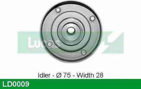 LUCAS LD0009 - Натяжний ролик, ремінь ГРМ autozip.com.ua