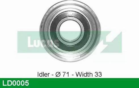 LUCAS LD0005 - Натяжний ролик, ремінь ГРМ autozip.com.ua