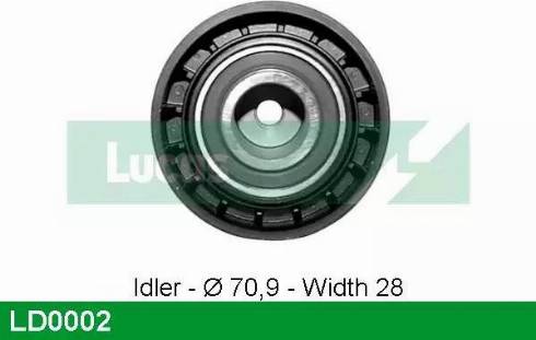 LUCAS LD0002 - Натяжний ролик, ремінь ГРМ autozip.com.ua