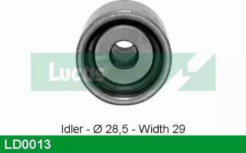 Lucas Engine Drive LD0013 - Натяжна ролик, ремінь ГРМ autozip.com.ua