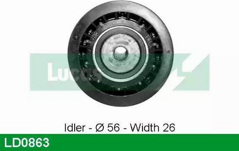 Lucas Engine Drive LD0863 - Натяжна ролик, ремінь ГРМ autozip.com.ua