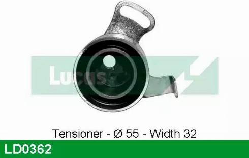 LUCAS LD0362 - Натяжний ролик, ремінь ГРМ autozip.com.ua