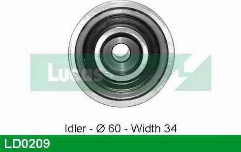 LUCAS LD0209 - Натяжний ролик, ремінь ГРМ autozip.com.ua