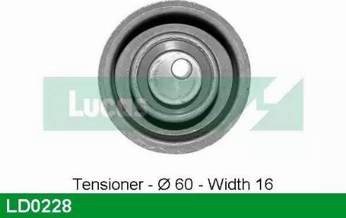 LUCAS LD0228 - Натяжний ролик, ремінь ГРМ autozip.com.ua