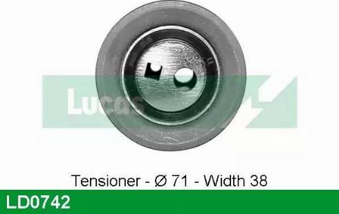 LUCAS LD0742 - Натяжний ролик, ремінь ГРМ autozip.com.ua