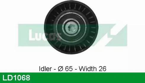 Lucas Engine Drive LD1068 - Паразитний / Провідний ролик, зубчастий ремінь autozip.com.ua