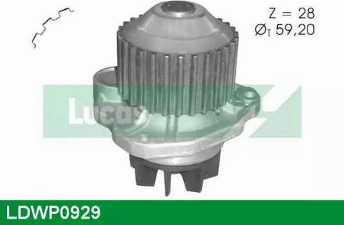 Lucas Engine Drive LDWP0929 - Водяний насос autozip.com.ua