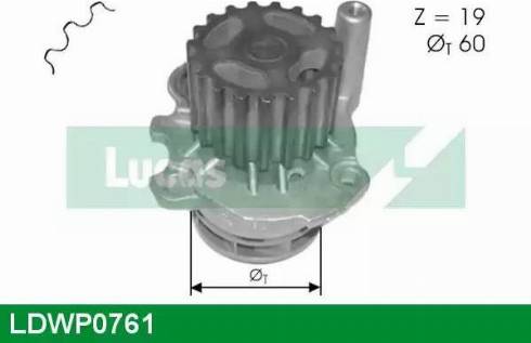 Lucas Engine Drive LDWP0761 - Водяний насос autozip.com.ua