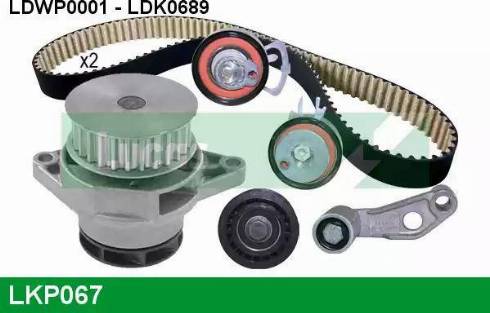 Lucas Engine Drive LKP067 - Водяний насос + комплект зубчатого ременя autozip.com.ua