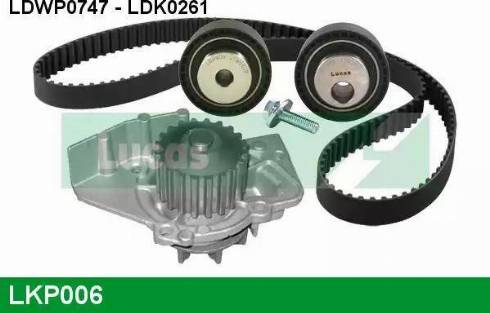 Lucas Engine Drive LKP006 - Водяний насос + комплект зубчатого ременя autozip.com.ua