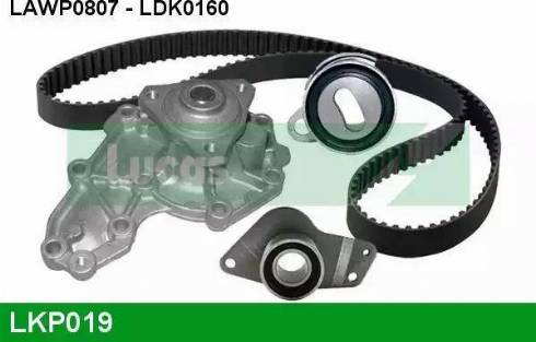 LUCAS LKP019 - Водяний насос + комплект зубчатого ременя autozip.com.ua