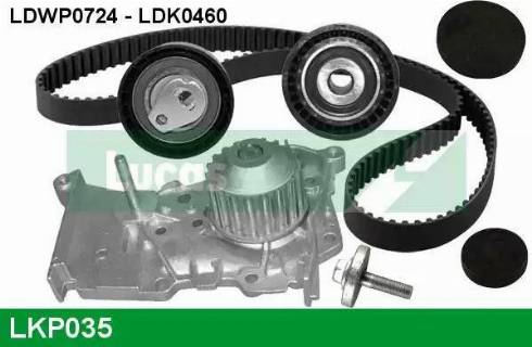 Lucas Engine Drive LKP035 - Водяний насос + комплект зубчатого ременя autozip.com.ua