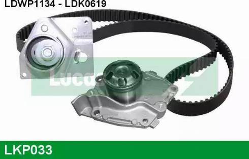 Lucas Engine Drive LKP033 - Водяний насос + комплект зубчатого ременя autozip.com.ua