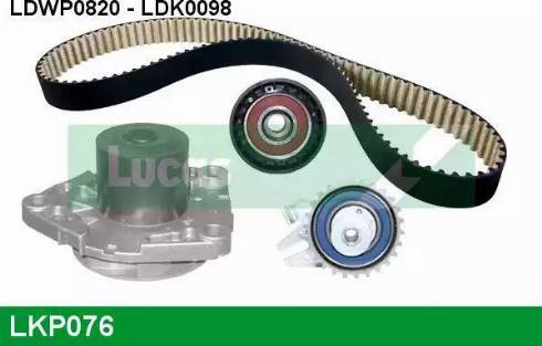 Lucas Engine Drive LKP076 - Водяний насос + комплект зубчатого ременя autozip.com.ua