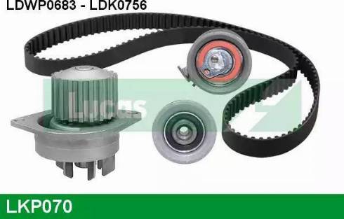 Lucas Engine Drive LKP070 - Водяний насос + комплект зубчатого ременя autozip.com.ua