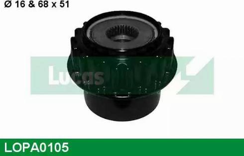 Lucas Engine Drive LOPA0105 - Ремінний шків, генератор autozip.com.ua