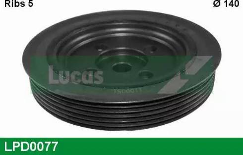 LUCAS LPD0077 - Ремінний шків, колінчастий вал autozip.com.ua