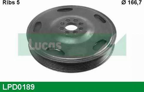 Lucas Engine Drive LPD0189 - Ремінний шків, колінчастий вал autozip.com.ua