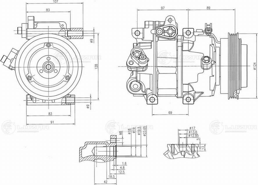 Luzar LCAC 0886 - Компресор, кондиціонер autozip.com.ua