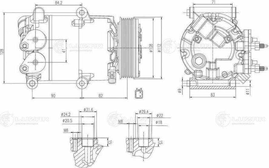 Luzar LCAC 1010 - Компресор, кондиціонер autozip.com.ua