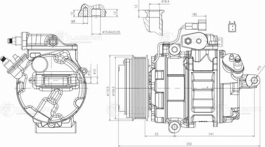 Luzar LCAC 1011 - Компресор, кондиціонер autozip.com.ua