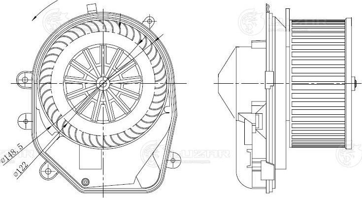 Luzar LFH18D1 - Електродвигун, вентиляція салону autozip.com.ua