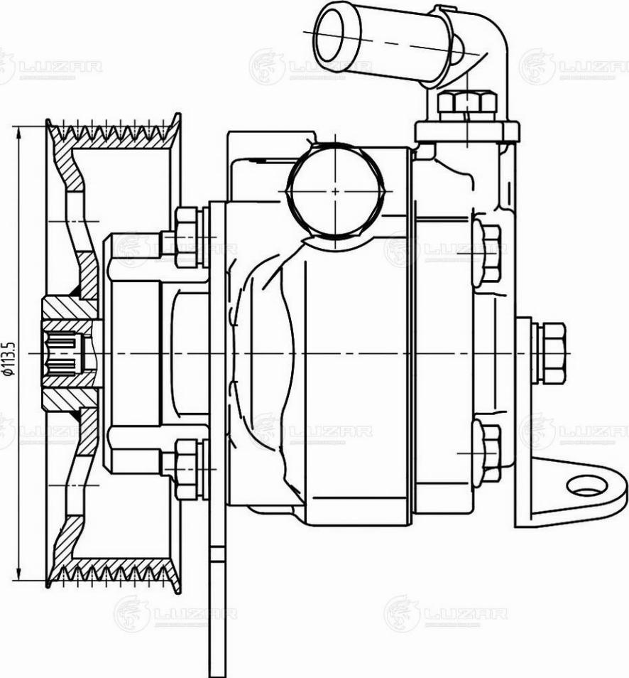 Luzar LPS 1027 - Гідравлічний насос, рульове управління, ГУР autozip.com.ua